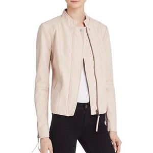 Free people blush suede Moto jacket